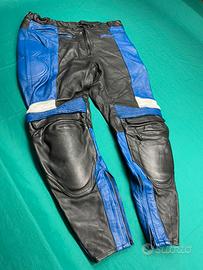 Pantaloni moto in pelle scrambler vintage XXL