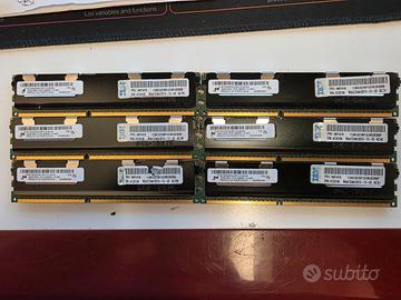 6x RAM Micron 16GB DDR3 ECC Server 96Gb Totali