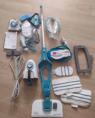 Lavapavimenti a vapore STEAM-MOP 17 in 1, BLACK DE