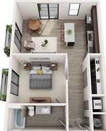 Raffinato bilocale con balcone a Saronno