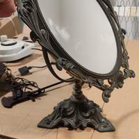 specchio basculante in ottone anni 40