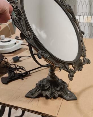 specchio basculante in ottone anni 40