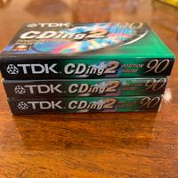3 cassette misicali TDK, 90 vergini