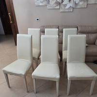 6 sedie in ecopelle