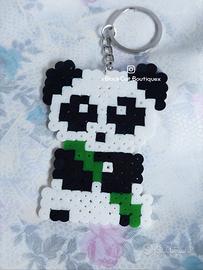 Portachiavi Panda pixel art