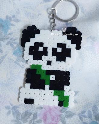 Portachiavi Panda pixel art