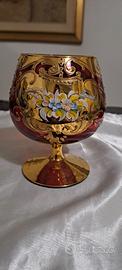 coppa in murano collezione  e oro zincato 