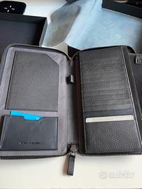 Piquadro portadocumenti in pelle grigio/nero