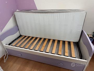 Letto singolo con materasso ortopedico