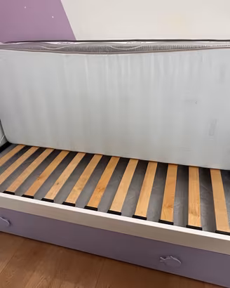 Letto singolo con materasso ortopedico