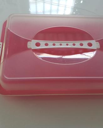 Porta torte e alimenti rettangolare nuovo