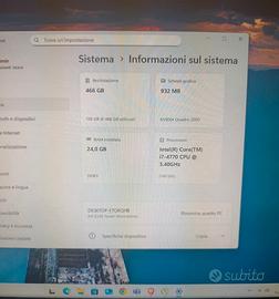 PC  i7 con 24 giga di RAM ddr3