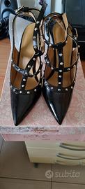 Scarpe aperte donna tacco 12 nero 38