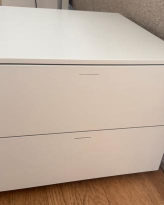 Coppia di Comodini Molteni colore bianco
