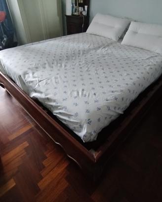 letto matrimoniale etnico in tek