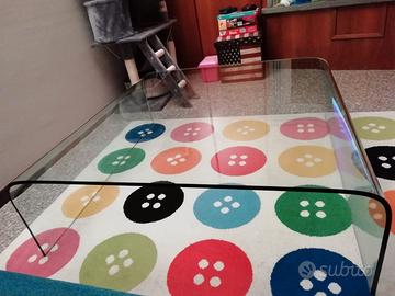 Tavolo cristallo curvato FIAM Ponte Angelo Cortesi