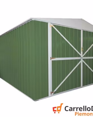 Box acciaio garage lamiera 360x600 verde