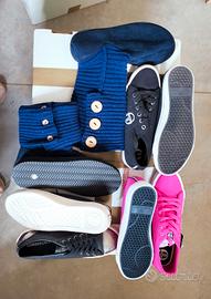 9 paia scarpe donna 5.50€ n 40 anfibi ciabatte