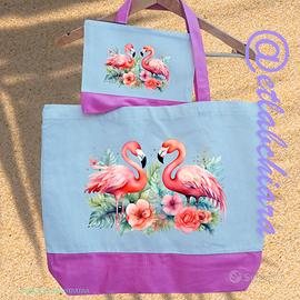 Set Borsa mare/ estiva con pochette abbinata