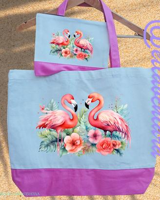 Set Borsa mare/ estiva con pochette abbinata