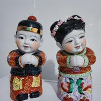 Coppia statue cinesi Jintong e Yunü