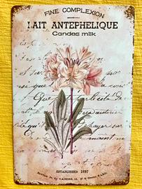 Targa decorativa metallo cm 20x30