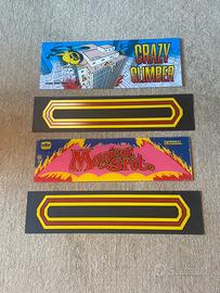 Vetri+plexiglass, lamierato x videogiochi vintage