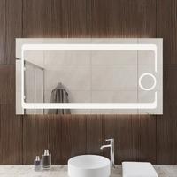 Specchio bagno rettangolare 135x70 con ingranditor