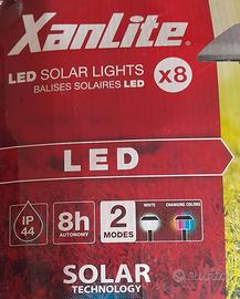 Luci LED RGB per esterno con 4 pile solari nuove