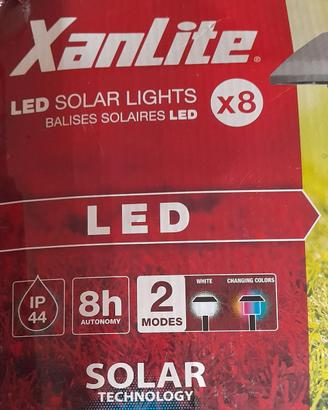 Luci LED RGB per esterno con 4 pile solari nuove