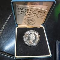 One pound argento da collezione 1985