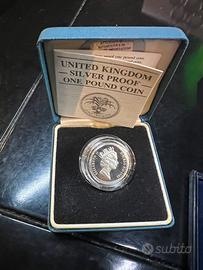 One pound argento da collezione 1985