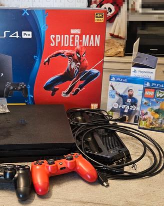 PS4 PRO 1TB + 2 CONTROLLER + CUFFIE, BASE E GIOCHI