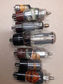 valvole radio epoca e cavi.