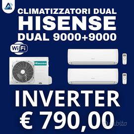CLIMATIZZATORI HISENSE DUAL 9000+9000 BTU INVERTER