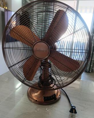 Ventilatore da tavolo vintage Electroline – Rame