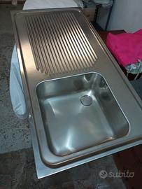 Lavello da incasso in acciaio 100x50