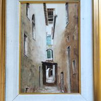 Quadro olio Sestri Levante Luigi Merelli