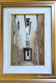 Quadro olio Sestri Levante Luigi Merelli