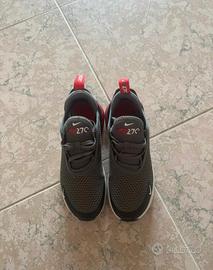 Nike Air Max 270 (GS) Grigio e Rosso - T. 33.5