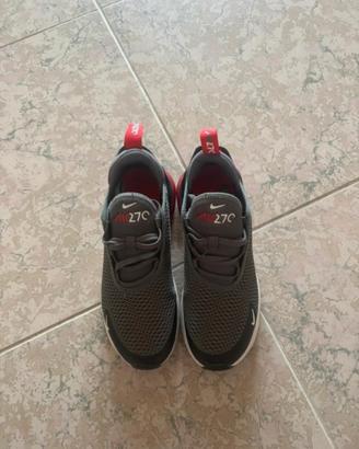 Nike Air Max 270 (GS) Grigio e Rosso - T. 33.5