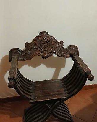 Sedia stile Luigi XIV Savonarola