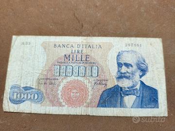 1000 lire Giuseppe Verdi 1 tipo