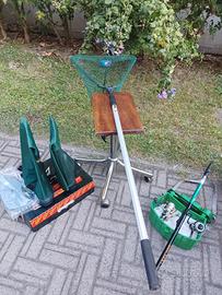 Lotto attrezzatura pesca Vintage e Moderna 
