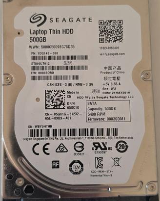 Seagate Laptop HDD 500GB