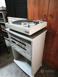 🎵stereo Akai con giradischi e mobile 