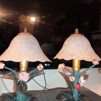 Coppia Lumetti Vintage Fe Battuto Maestro Fabbro H