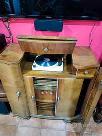 antico mobile giradischi e radio