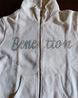 Felpa bianca Bambina, Benetton. 11-12 anni