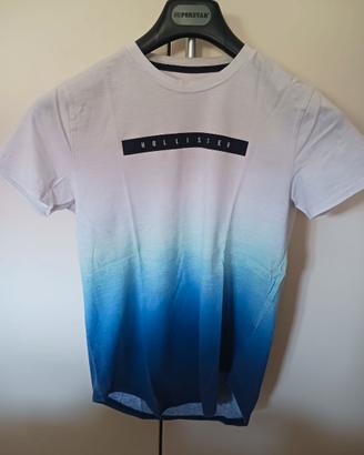 T.Shirt biano/celeste marca Hollister tg.XS